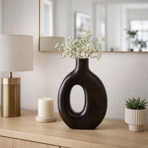 GRIFFINMOOR BROWN VASE 14 (IN) 12