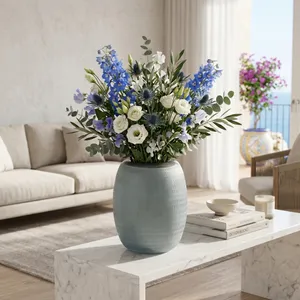 LUKELEY BLUE GLASS VASE 12 (IN) 13
