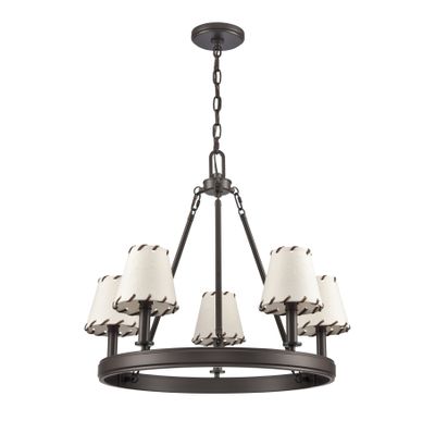 Marion 24.5″ Wide 5-Light Chandelier - Oil Rubbed Bronze