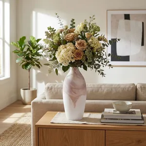 DRAKELEY TAN GLASS VASE 16 (IN) 10