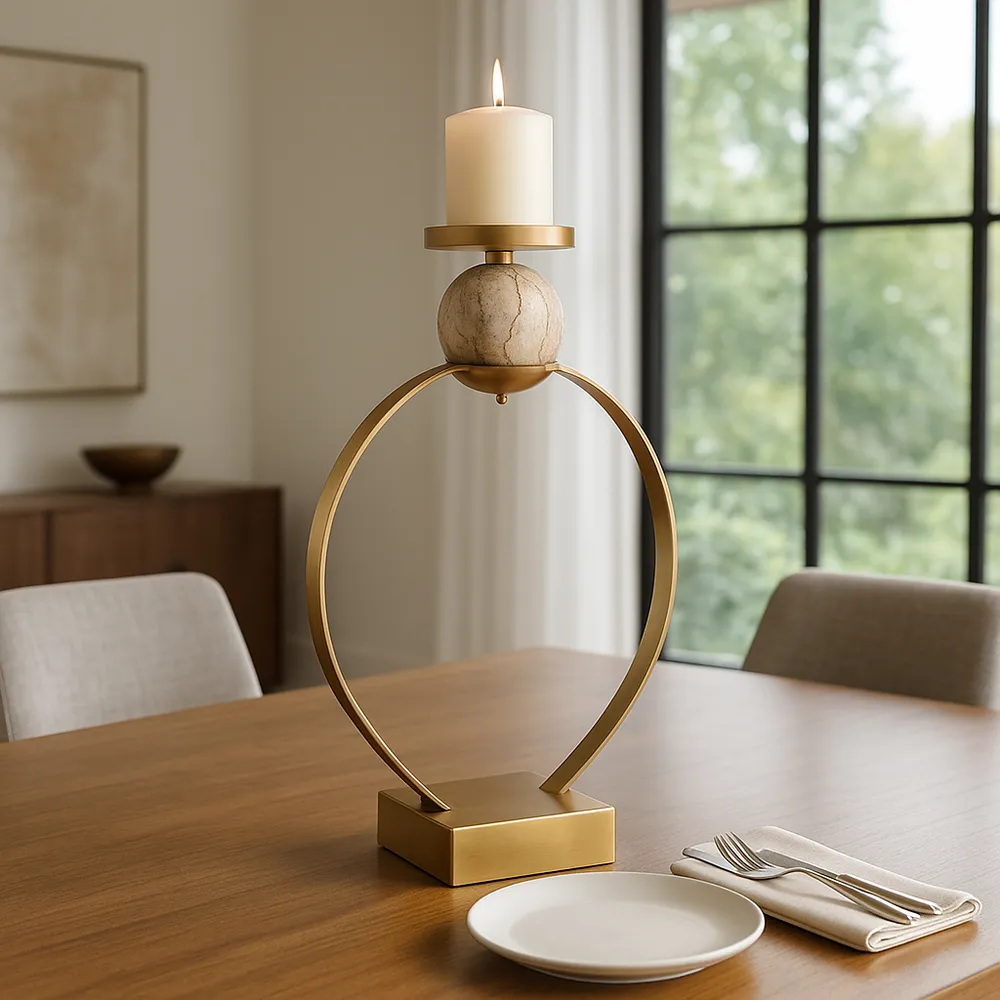 GRAYDONDALE GOLD CANDLE HOLDER 21 (IN)