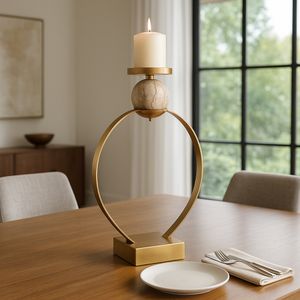 GRAYDONDALE GOLD CANDLE HOLDER 21 (IN) 12