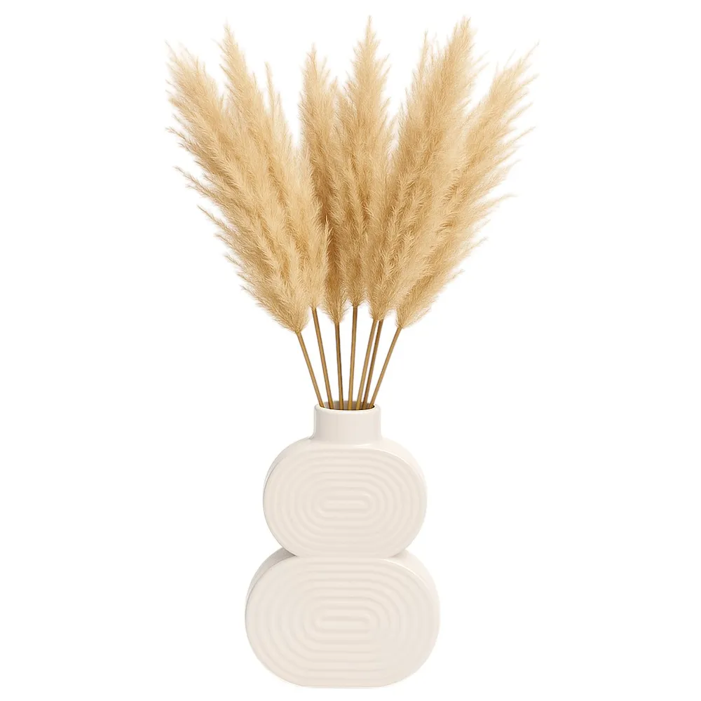 LEONAGATE WHITE VASE 10 (IN)