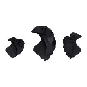 JORDANFORD SET OF 3 BLACK WALL SCULPTURES 11 (IN) 7