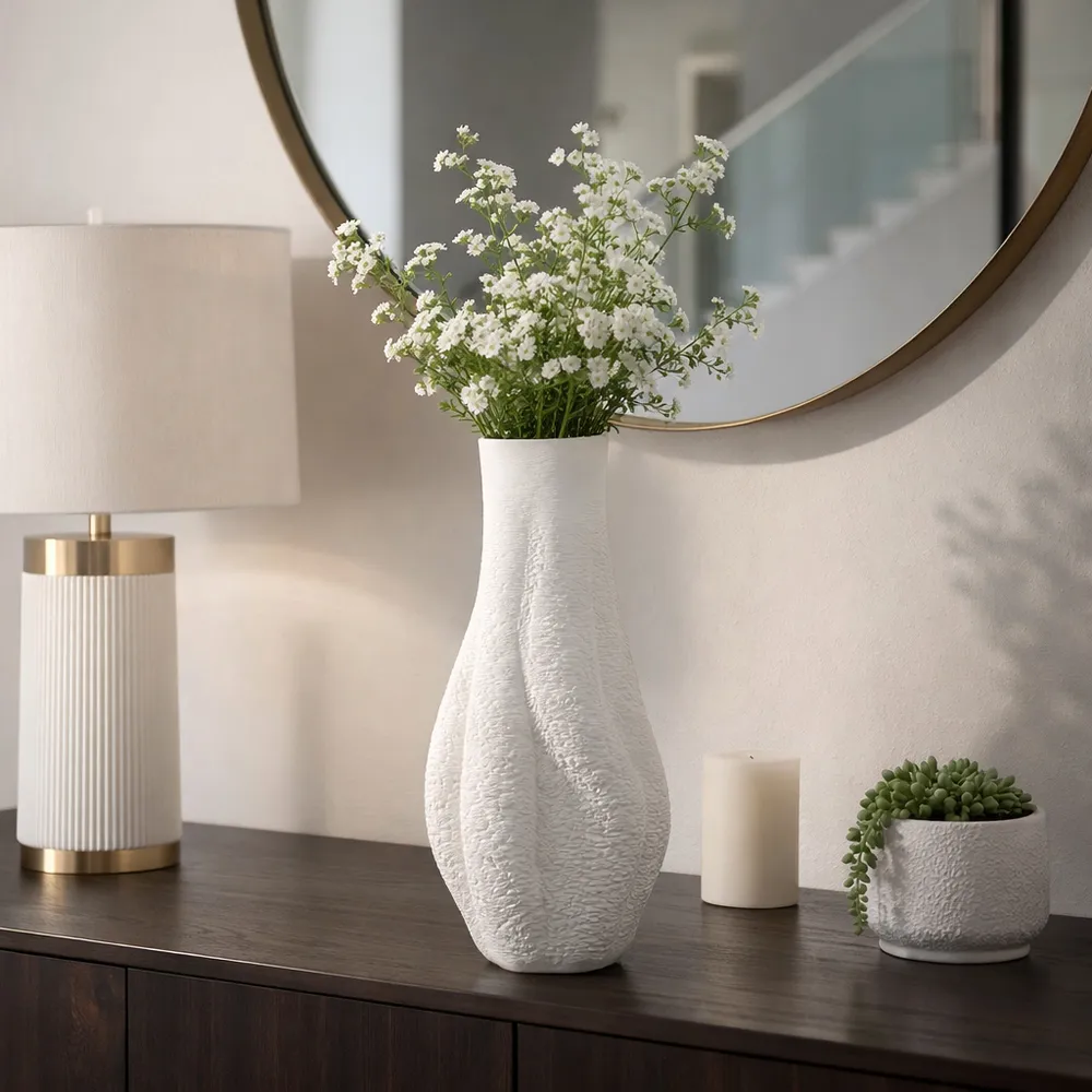 HADFIELDROSE IVORY VASE 16 (IN)