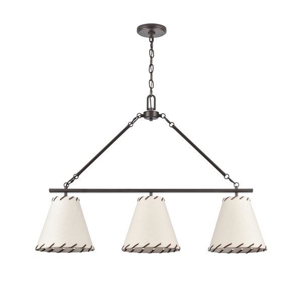 Marion 36'' Wide 3-Light Linear Chandelier - Oil Rubbed Bronze