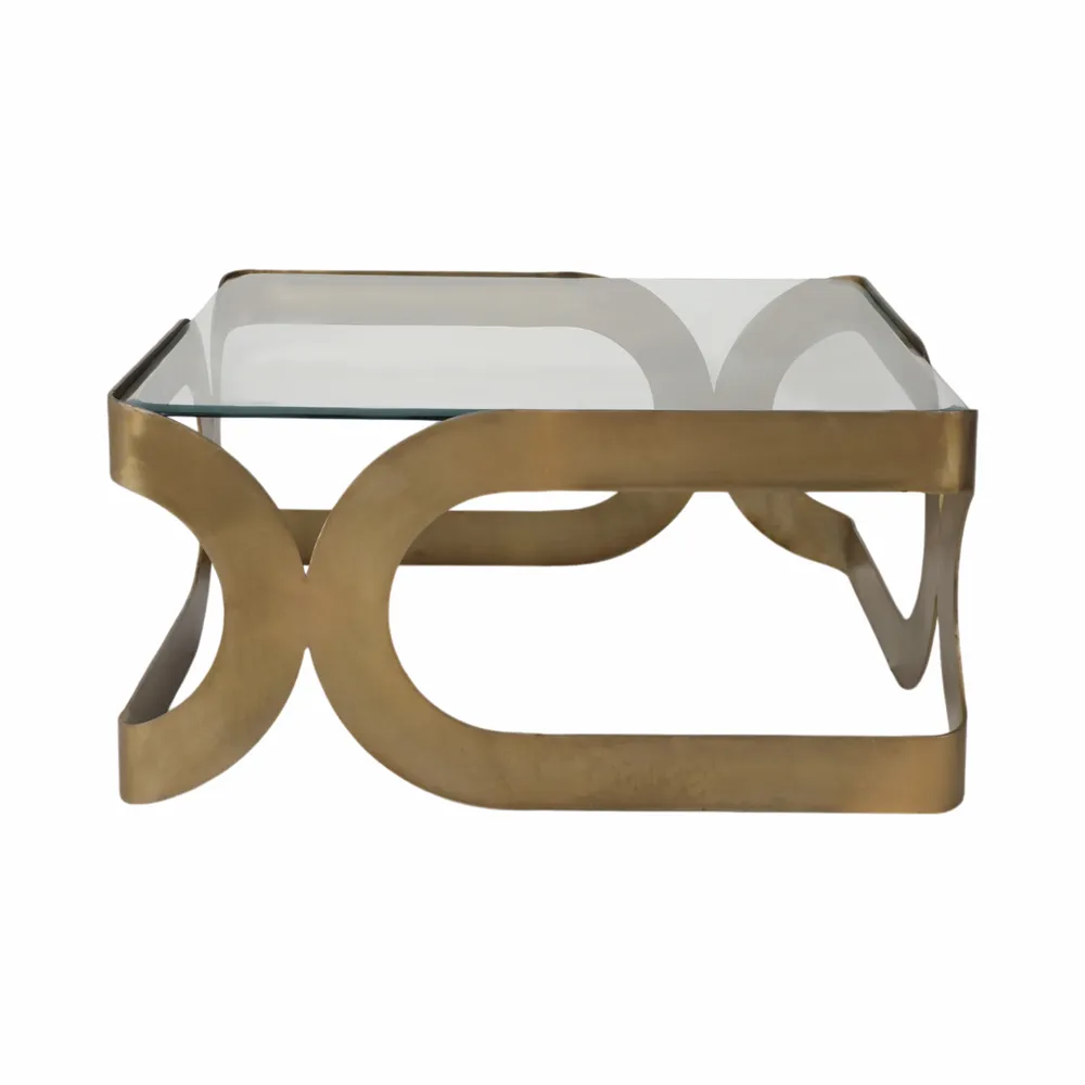 EMMETVIEW GOLD COFFEE TABLE 15 (IN)