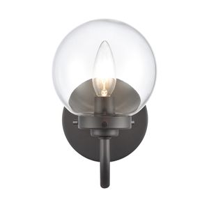 Fairbanks 8.5'' High 1-Light Sconce - Matte Black with Clear 1
