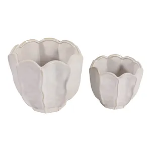 ASHTON SET OF 2 IVORY PLANTER 7 (IN) 5