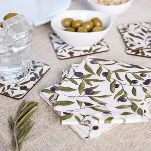 Olives Printed Paper Cocktail Napkins (Pack of 25) 3