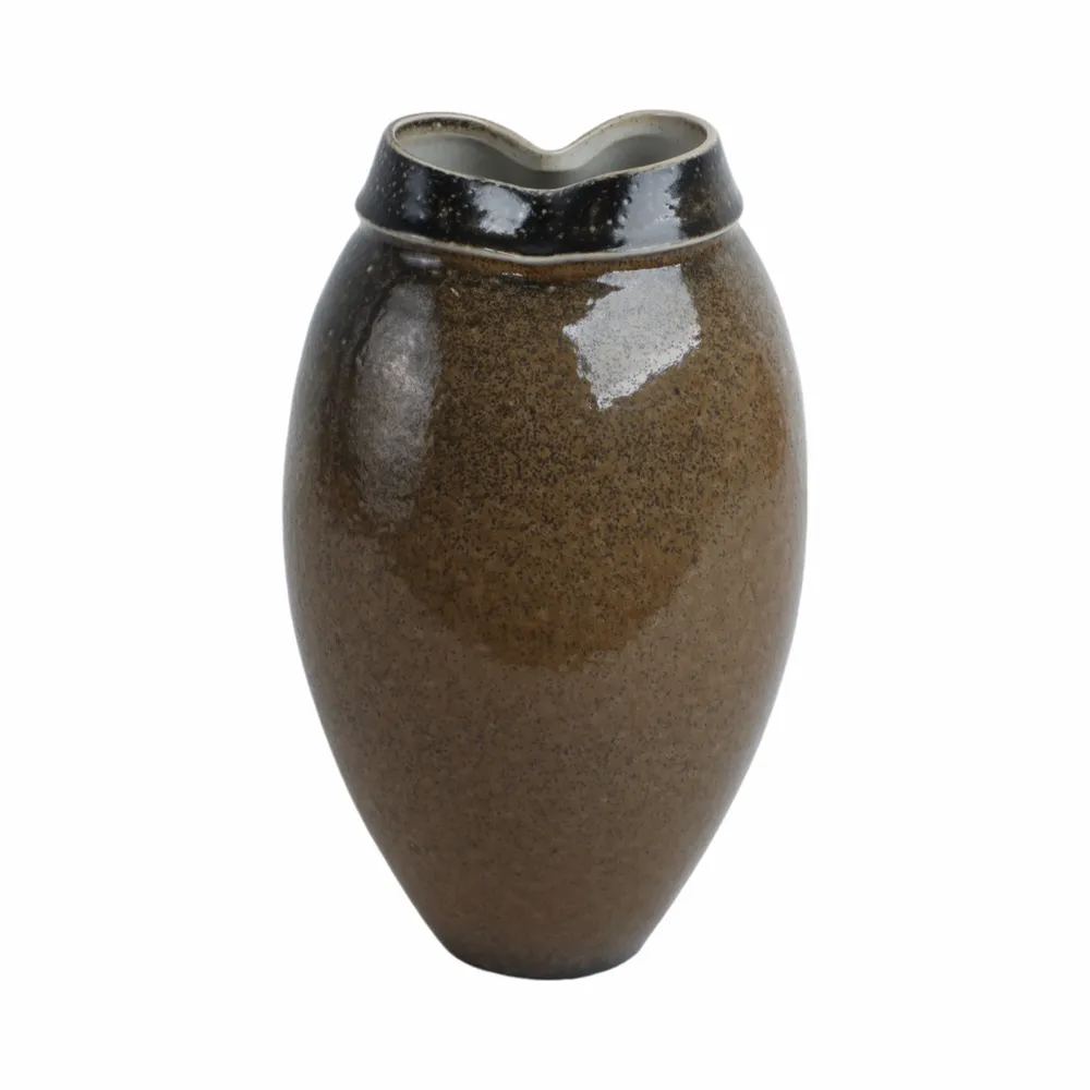 BROGANFORD BROWN VASE 12 (IN)