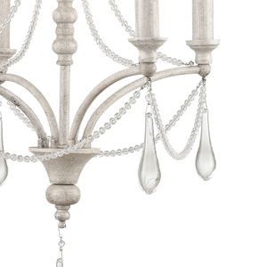 French Parlor 16'' Wide 4-Light Chandelier - Vintage White 3
