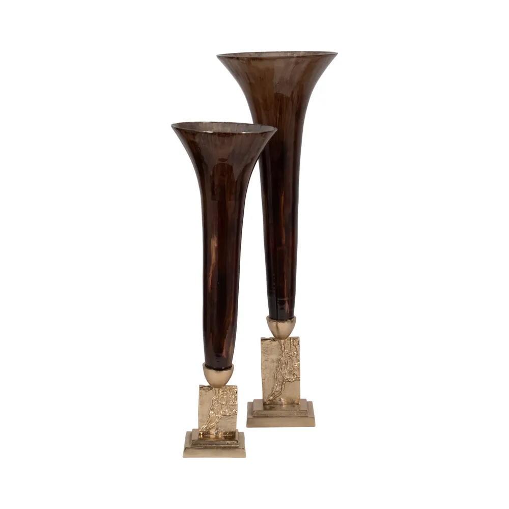 ATLASMILL BRONZE GLASS VASE 26 (IN)