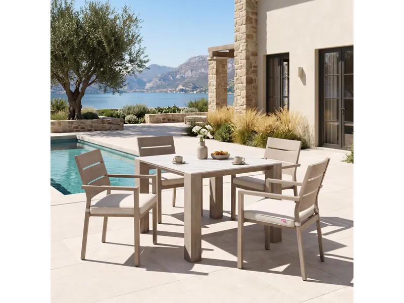 Leilani Square Dining Table (42") White 8