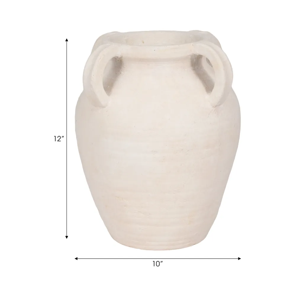 SKYELAKE WHITE VASE 12 (IN)