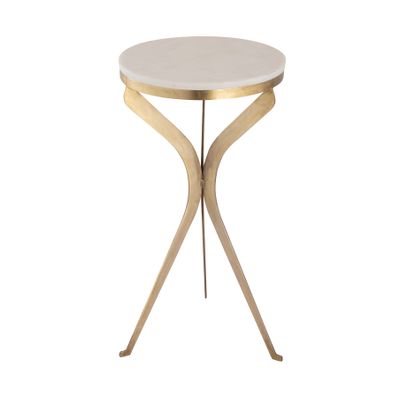 Rowe Accent Table - Aged Brass
