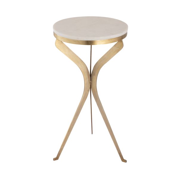 Rowe Accent Table - Aged Brass