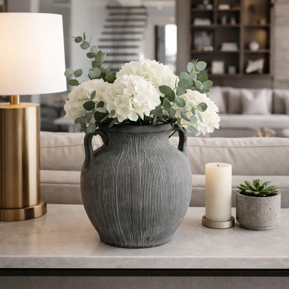 ALTONMILL BLACK VASE 10 (IN)