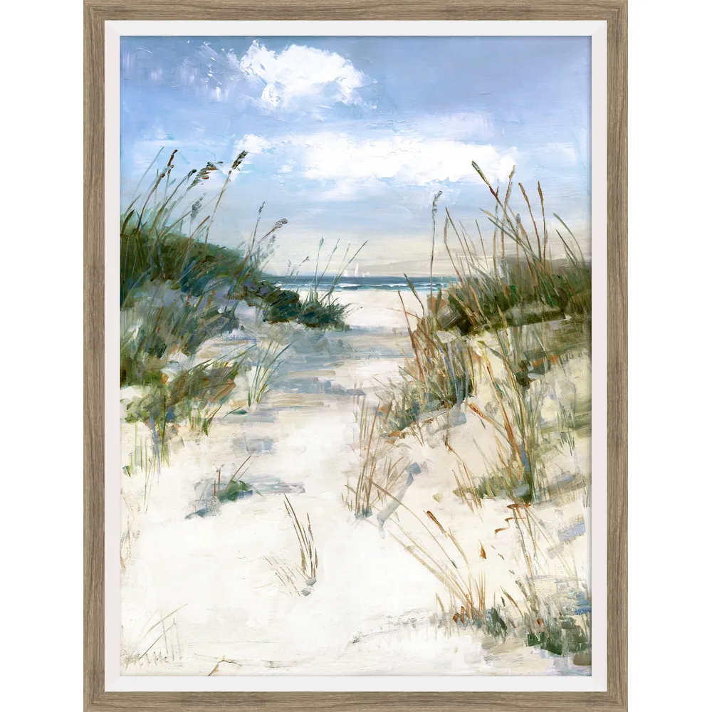 Gel Print with a White Liner in a Wood Natural Frame