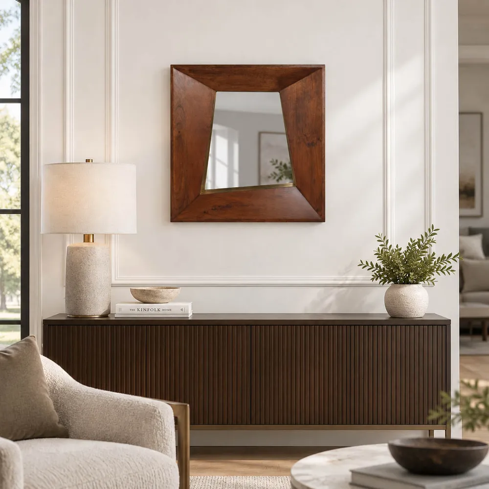 BARLOWGROVE BROWN MIRROR 36 (IN)