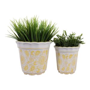 ENOCHFIELD SET OF 2 YELLOW PLANTER 7 (IN) 3