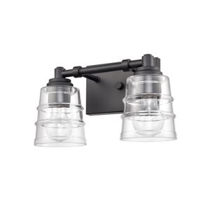 Pulsate 13'' Wide 2-Light Vanity Light - Matte Black 3