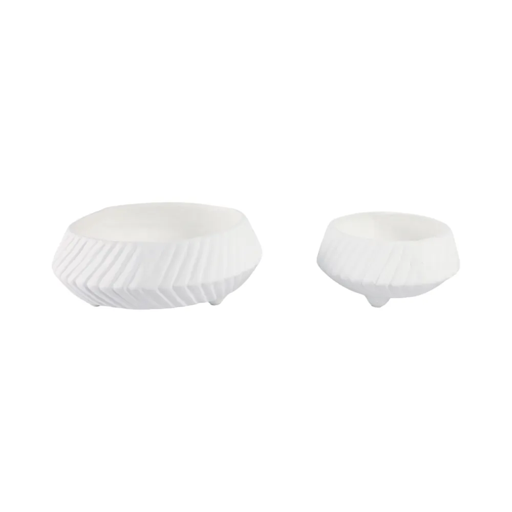 GILBERTRUN SET OF 2 WHITE BOWLS 6 (IN)