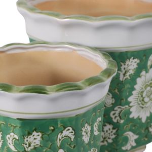 AIDENRIDGE SET OF 2 GREEN PLANTER 8 (IN) 6