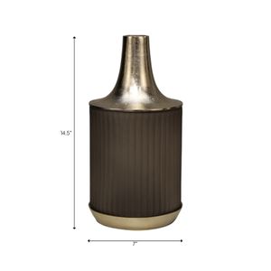 FORDFORD GRAY GLASS VASE 15 (IN) 10