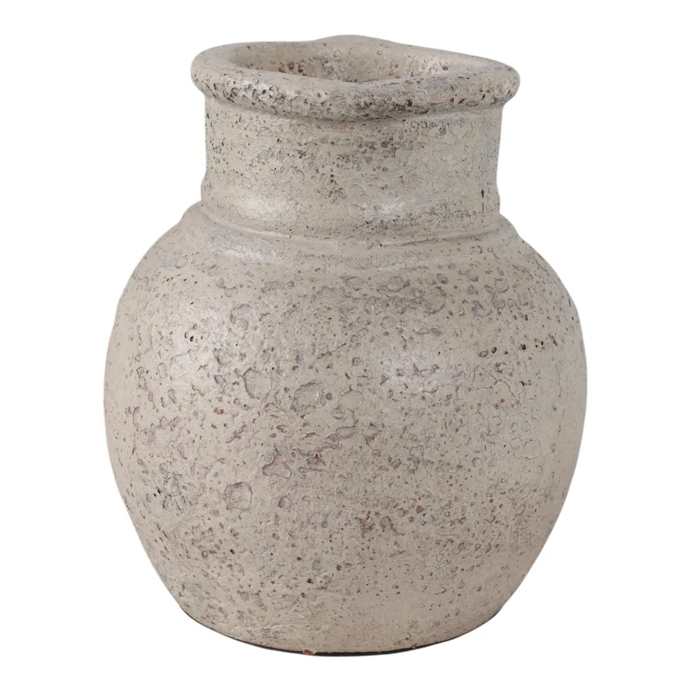 SHERMANGROVE WHITE VASE 9 (IN)
