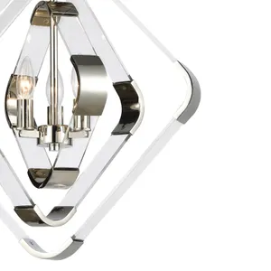 Rapid Pulse 20'' Wide 3-Light Chandelier - Polished Nickel 4