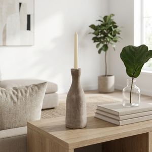 PAXTONCLIFF GRAY CANDLE HOLDER 8 (IN) 8