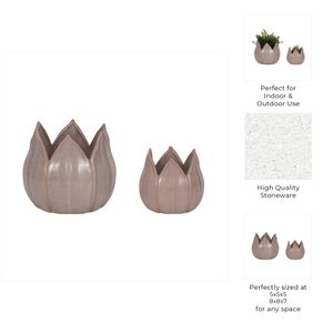 GENTRYWIND SET OF 2 PURPLE PLANTER 7 (IN) 10