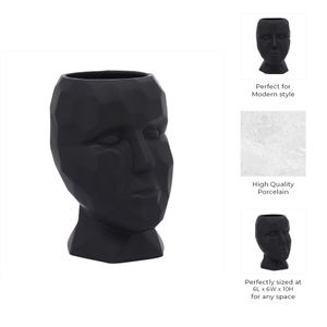 CLOVERTON BLACK VASE 10 (IN) 8