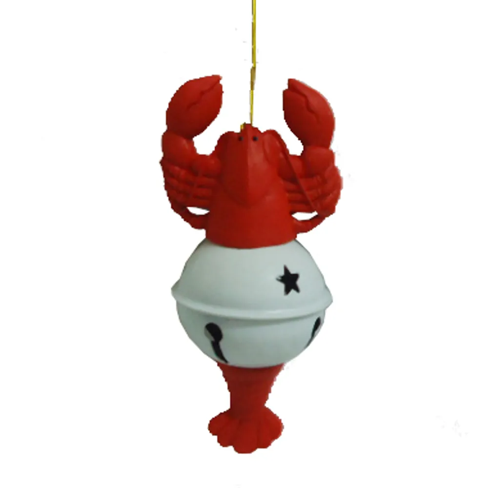 4-3/4" LOBSTER BELL CHRISTMAS ORNAMENT