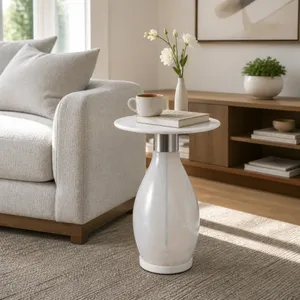 ENOCHHAM WHITE TABLE 19 (IN) 11
