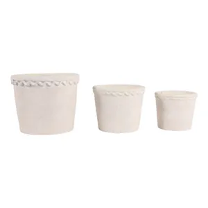 TATESIDE SET OF 3 BROWN PLANTER 8 (IN) 4