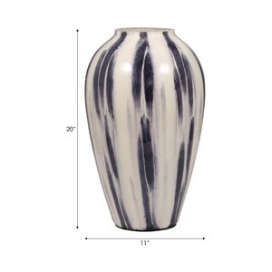 ARLOVIEW BLUE GLASS VASE 20 (IN) 8