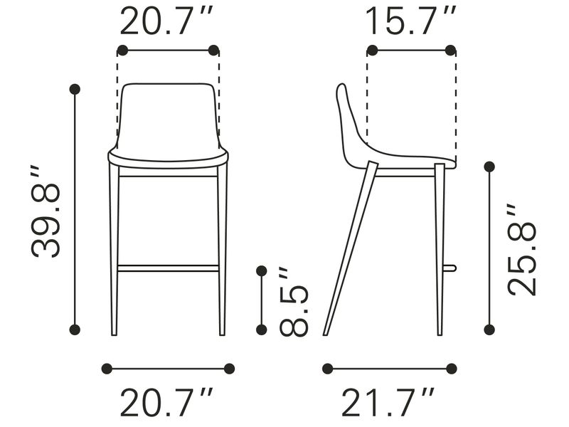 Magnus Counter Stool Slate Gray & Walnut 9