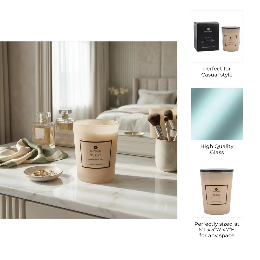 ROWANSTONE THRIVE JASMINE & SAGE CANDLE 7 (IN)