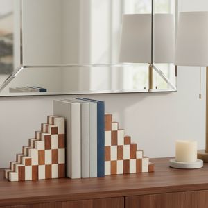 KIRAGROVE SET OF 2 IVORY BOOKENDS 6 (IN) 2