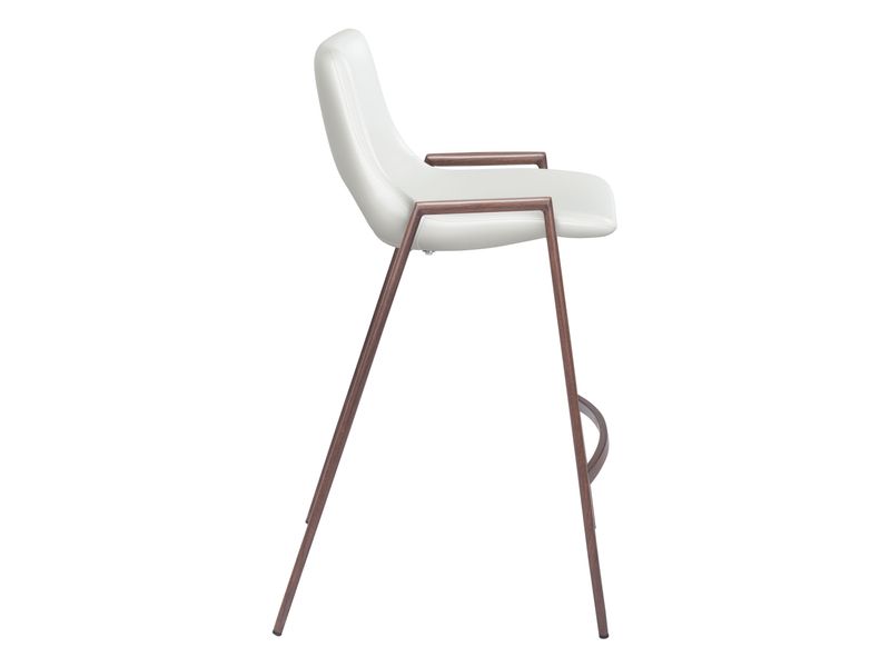 Desi Counter Stool White & Walnut 3