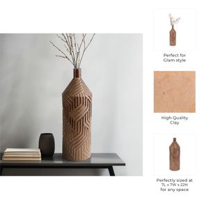EATONPARK BROWN VASE 22 (IN) 9