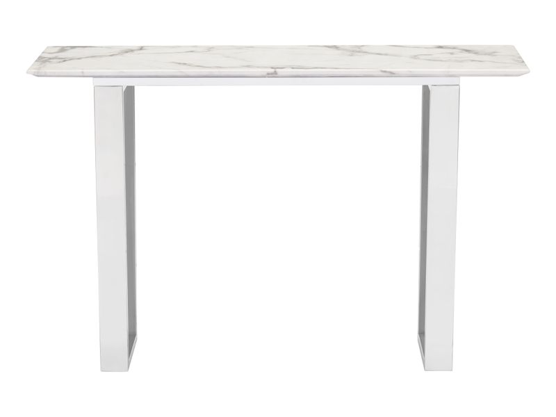 Atlas Console Table White & Silver 4