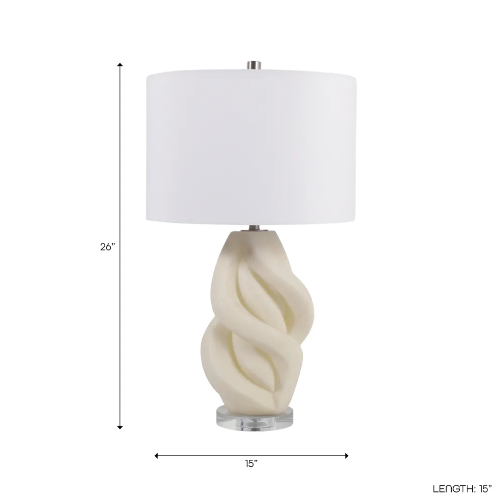 ROSEPORT IVORY LAMP 26 (IN)