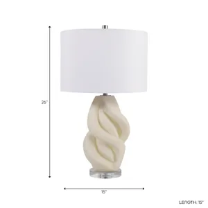 ROSEPORT IVORY LAMP 26 (IN) 10