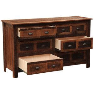 Barnwood Six Drawer Dresser - Premium Line 3