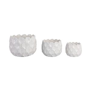 HAZENSHAW SET OF 3 WHITE PLANTER 11 (IN) 3