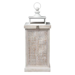 Paley Lantern - Set of 2 Weathered White 2