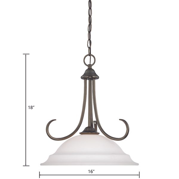 Bella 16'' Wide 1-Light Pendant - Oiled Bronze